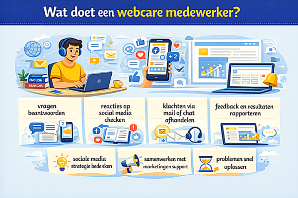Alles over het beroep webcare medewerker Wat doet een webcare medewerker